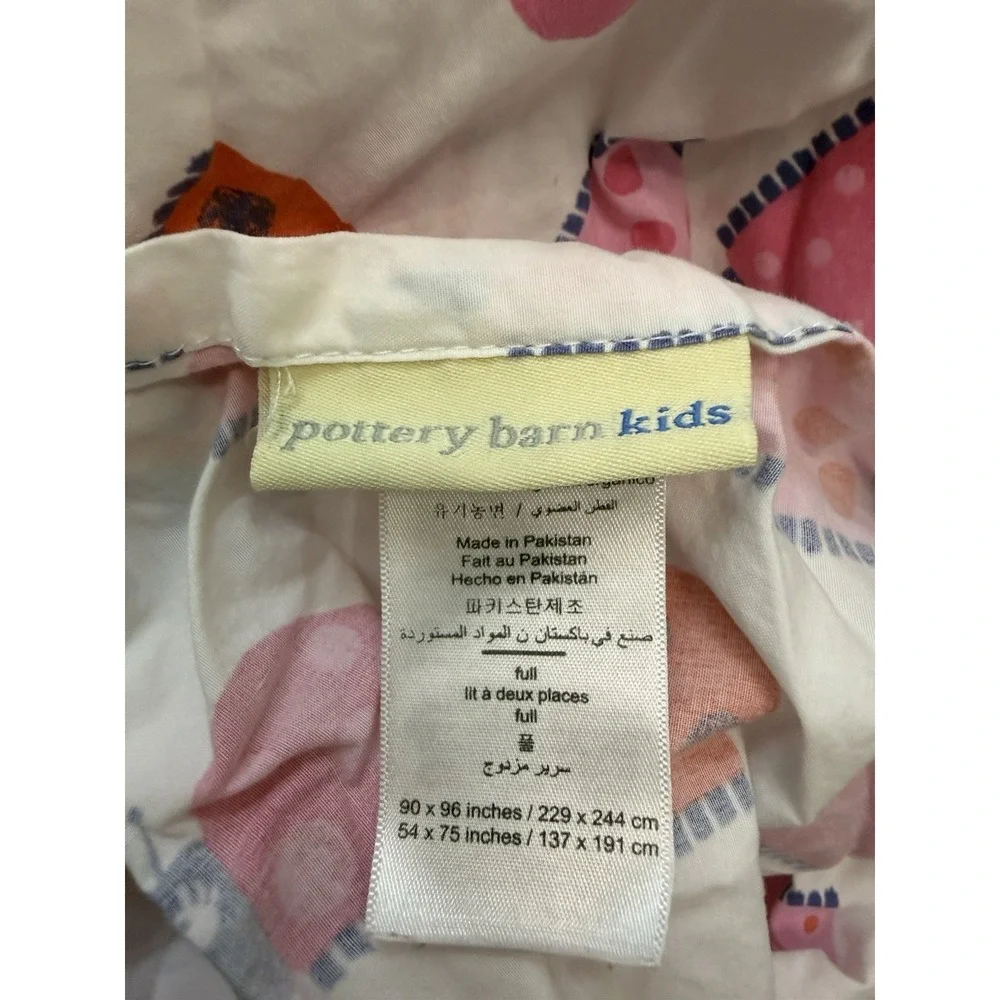 Pottery Barn Kids Full Size 100% Organic Cotton Ladybug Flat Sheet